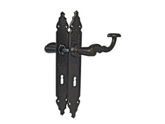 Дръжка за обикновена брава Amig Рустик черна мат  черна мат, 280х45 мм, 90 мм, 100PG - product - 068 TEK1149