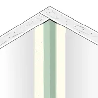 Профил ъглов за шпакловка Knauf поцинкован вътрешен, с хартия 90 °, 3 м, Sheetrock Las Vegas