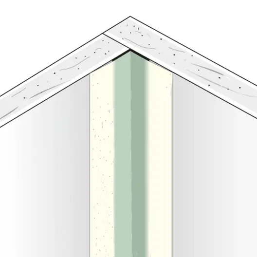 Профил ъглов за шпакловка Knauf поцинкован вътрешен, с хартия 90 °, 3 м, Sheetrock Las Vegas