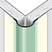 Профил ъглов за шпакловка Knauf поцинкован овален външен, с хартия 90 °, 3.05 м, Santa Fe - product - 068 UNG1373