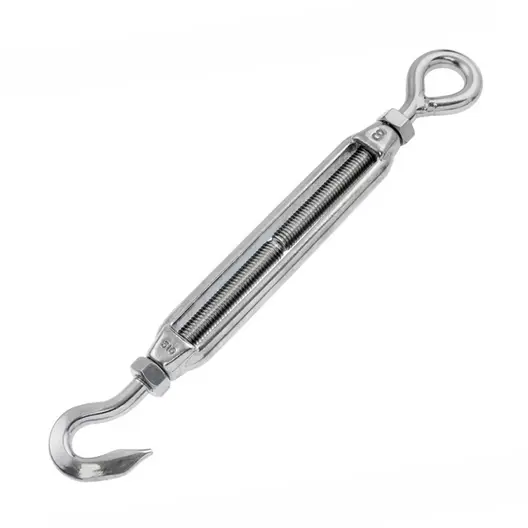 Обтегач за въжета Inox Mare неръждаем  ухо-кука, M5x90x145 мм, 40 кг