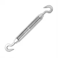 Обтегач за въжета QD Rigging China  кука-кука, 650 кг, M10x185x250 мм, DIN 1480