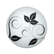 Плафониера City Lux  220-240 V, E27, бял, черен, Flora - product - 071 CTY 015