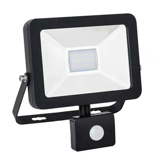 LED прожектор V-TAC със сензор за движение  10 W, 230 V, 6400 K, бял, VT-10-S