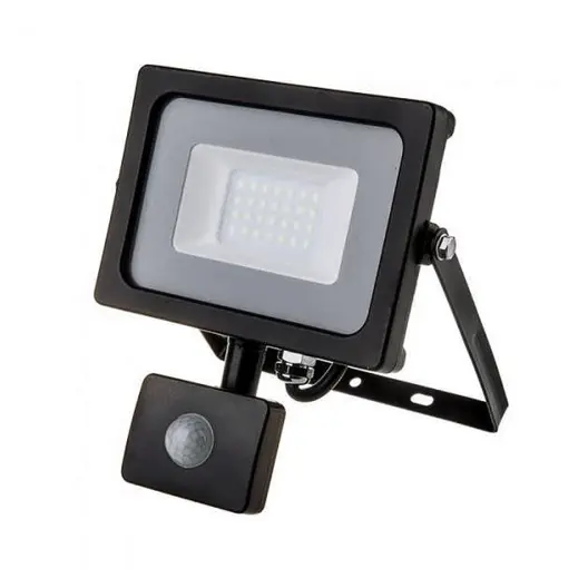 LED прожектор V-TAC със сензор за движение  20 W, 220-240 V, 6400 K, черен, VT-20-S