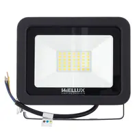 LED прожектор Wellux  30 W, 230 V, 4000 K, черен, LF-BK-30W