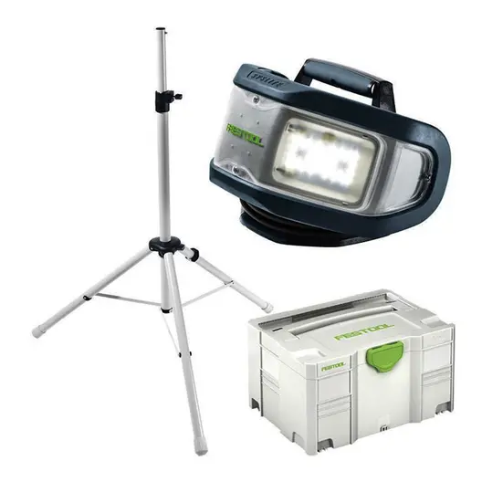 LED прожектор Festool със статив  112 W, 230 V, 5000 K, черен, ST DUO 200