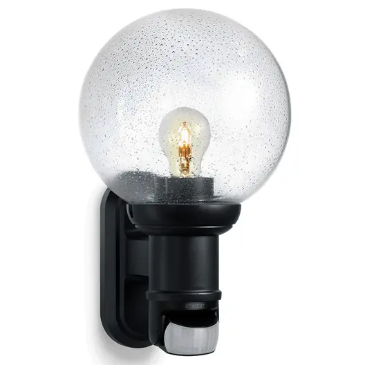 Фасадна лампа със сензор Steinel  60 W, E27, черна, 230 V, L 560 S
