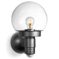 Фасадна лампа със сензор Steinel  60 W, E27, сребро, 230 V, L 115 S