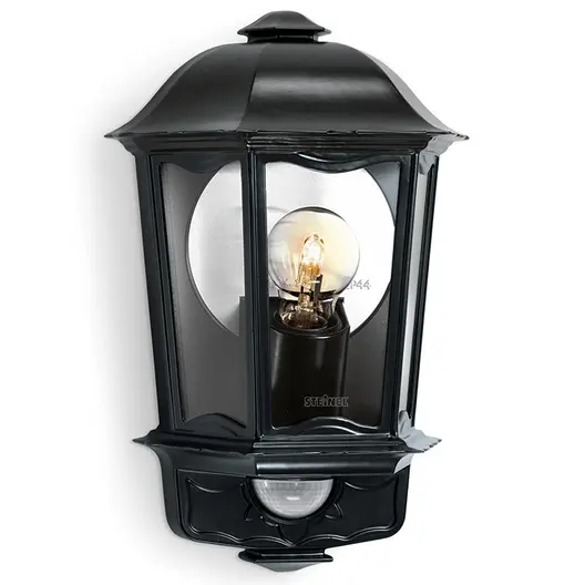 Фасадна лампа със сензор Steinel  100 W, E27, черна, 230 V, L 190 S