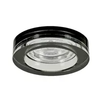 Тяло за луничка Vivalux стационарно за вграждане  12 V, Gx5.3, ф 90х35 мм, черно, Crystal