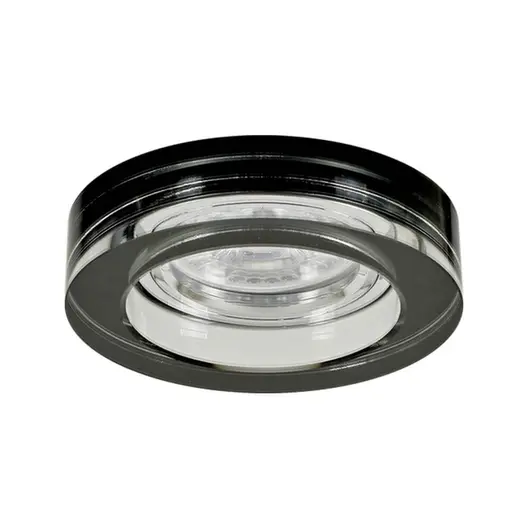 Тяло за луничка Vivalux стационарно за вграждане  12 V, Gx5.3, ф 90х35 мм, черно, Crystal