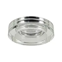 Тяло за луничка Vivalux стационарно за вграждане  12 V, Gx5.3, ф 90х35 мм, сребро, Crystal