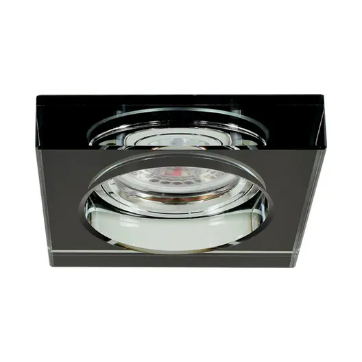 Тяло за луничка Vivalux стационарно за вграждане  12 V, Gx5.3, 90х90х35 мм, черно, Crystal