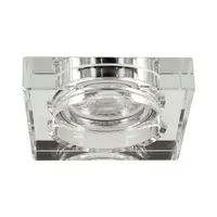 Тяло за луничка Vivalux стационарно за вграждане  12 V, Gx5.3, 90х90х35 мм, сребро, Crystal