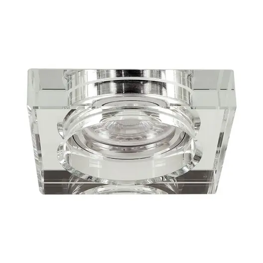 Тяло за луничка Vivalux стационарно за вграждане  12 V, Gx5.3, 90х90х35 мм, сребро, Crystal