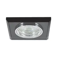 Тяло за луничка Vivalux стационарно за вграждане  12 V, Gx5.3, 90х90х25 мм, черно, Grace SL