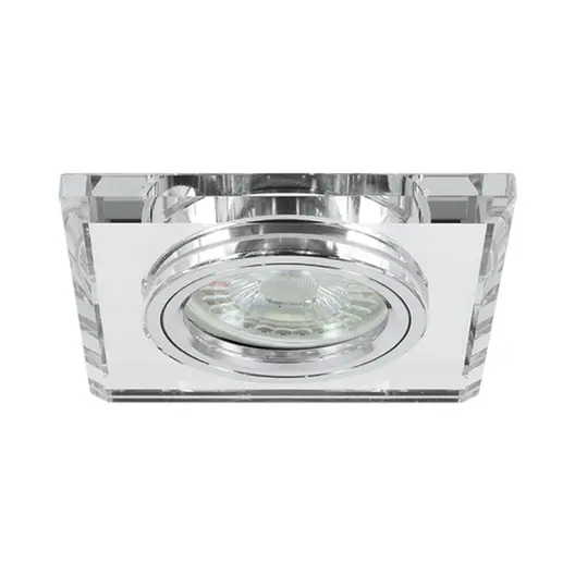 Тяло за луничка Vivalux стационарно за вграждане  12 V, Gx5.3, 90х90х25 мм, сребро, Grace SL