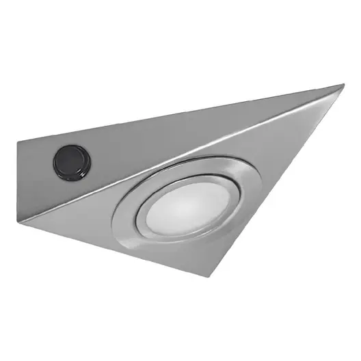 Тяло за луничка Vivalux стационарно за външен монтаж на мебели  12 V, G4, 130х128х40 мм, матиран хром, Prizma FLV