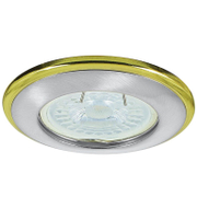 Тяло за луничка Vivalux стационарно за вграждане  12 V, Gx5.3, ф 82х27 мм, сатиниран никел/злато, DUA SL314 - product - 071 VIV 756