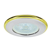 Тяло за луничка Vivalux стационарно за вграждане  12 V, Gx5.3, ф 82х27 мм, перлено сиво/злато, DUA SL314 - product - 071 VIV 758