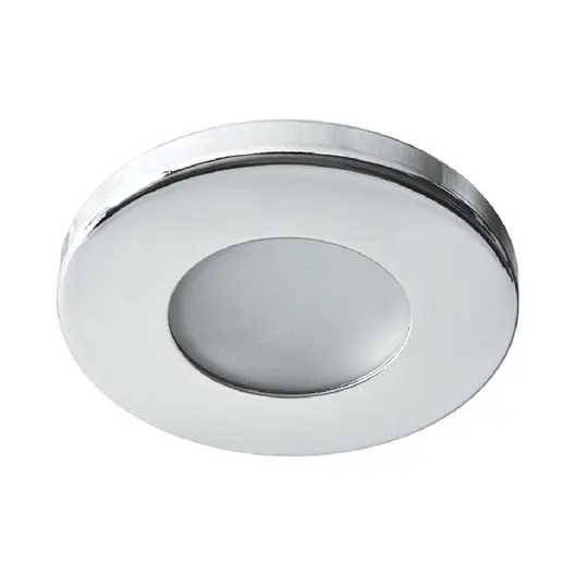 Тяло за луничка Vivalux стационарно за вграждане влагозащитено  12 V, Gx5.3, ф 86х36 мм, хром, ADA SL100
