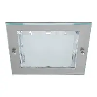 Тяло за луничка Vivalux стационарно за вграждане  230 V, E27, 210х210х82 мм, матиран никел, DOCS