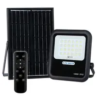 LED прожектор Vivalux със соларен панел  100 W, 6400 K, черен, Hector Solar LED