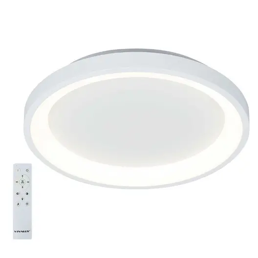 LED плафониера Vivalux интериорна  60 W, ф 400х60 мм, 3000/4000/6000 K, 230 V, бял, Alexa-C