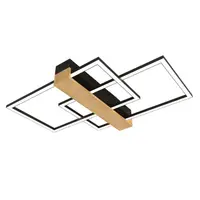 LED лампа Vivalux интериорна за открит монтаж  36 W, 540x360x75 мм, 3000/4000/6000 K, 230 V, черно/дърво, Lucas