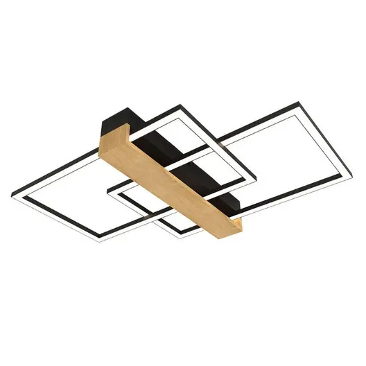 LED лампа Vivalux интериорна за открит монтаж  36 W, 540x360x75 мм, 3000/4000/6000 K, 230 V, черно/дърво, Lucas