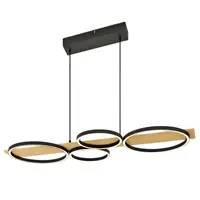 LED лампа Vivalux интериорна за открит монтаж  38 W, 900x380x1200 мм, 3000/4000/6000 K, 230 V, черно/дърво, Matteo