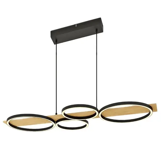 LED лампа Vivalux интериорна за открит монтаж  38 W, 900x380x1200 мм, 3000/4000/6000 K, 230 V, черно/дърво, Matteo