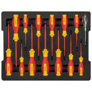 Отвертка Bosch комплект електротехнически 1000V VDE SB/PH/PZ/TX и фазомер 14 бр. - product - 072 BSH 841