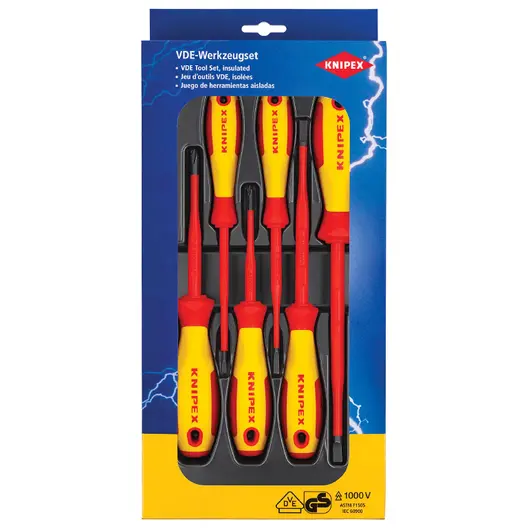 Комплект електротехнически отвертки Knipex SB/PH  6 бр., 00 20 12 V02