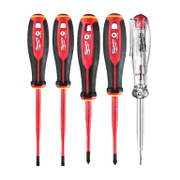 Отвертка Milwaukee комплект електротехнически 1000V VDE SB/PZ 5 бр. - product - 072 MLA 822