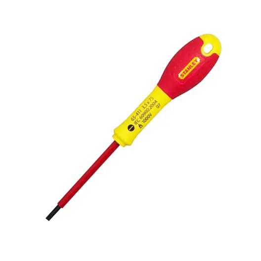 Отвертка с прав шлиц Stanley 1000V VDE  SB 0.6x3.5x75 мм, 0-65-411
