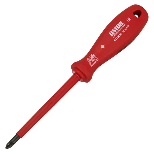 Кръстата отвертка Pozidriv Unior 1000V VDE  PZ 1x80x4.5 мм, 623VDE