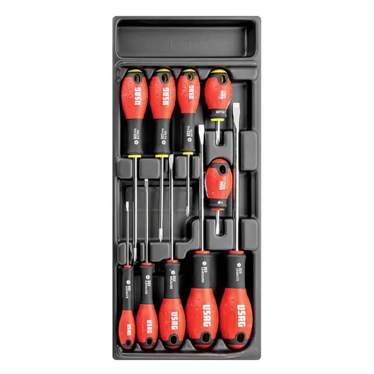 Комплект отвертки Usag SB/PH  10 бр., Usag 519/322H