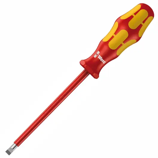 Отвертка с прав шлиц Wera 1000V VDE 1000V VDE SB 0.8x4x100 мм, Kraftform Plus VDE