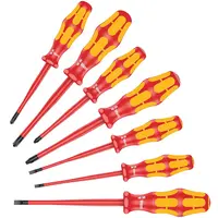 Комплект електротехнически отвертки Wera SB/PH/PZ  7 бр., Kraftform Plus 100