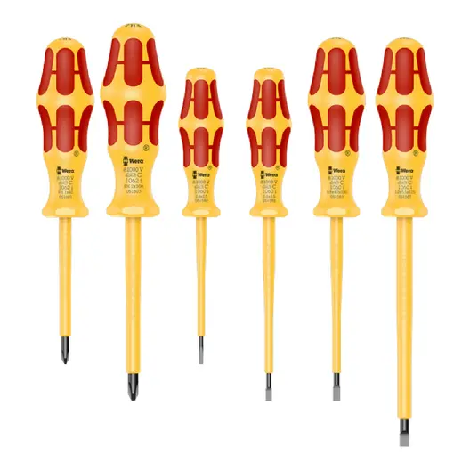 Комплект електротехнически отвертки Wera SB/PH  6 бр., Kraftform VDE 1060 i/1062 i/6