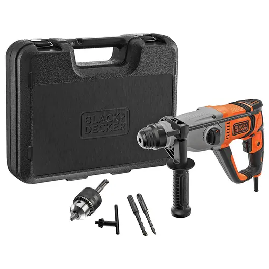 Електрически перфоратор Black & Decker  SDS-plus, 800 W, 2.2 J, 0-5500 уд./мин, BEHS02K