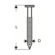 Гвоздеи за такер Bosch с наклон 21°  тип SN21, 2.8x60 мм, назъбени, поцинкована стомана, 4000 бр. - product - 076 BSH 219