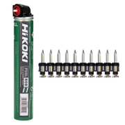 Гвоздеи за такер HiKOKI - Hitachi с флакон газ  за бетон, 2.6x30 мм, гладки, поцинкована стомана, 1000 бр. - product - 076 HTC 202