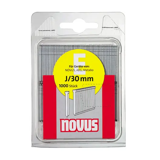 Гвоздеи за такер Novus с наклон 0°  тип J, 1.2x30 мм, стомана, 2600 бр.