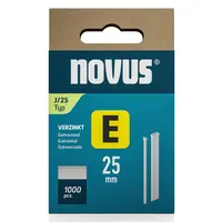 Гвоздеи за такер Novus с наклон 0°  тип J, 1.2x25 мм, стомана, 1000 бр.