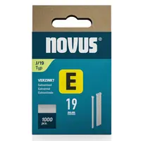 Гвоздеи за такер Novus с наклон 0°  тип J, 1.2x19 мм, стомана, 1000 бр.