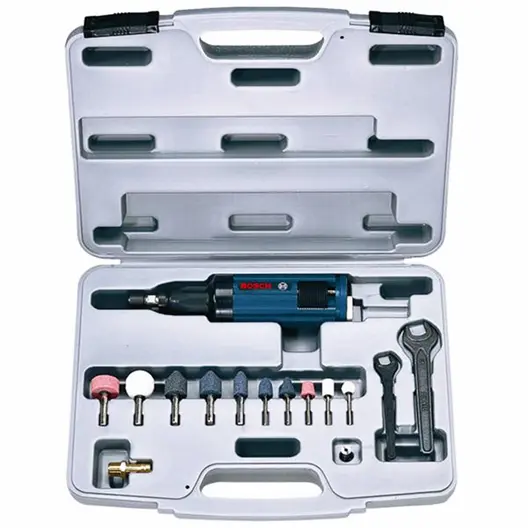 Пневматичен прав шлайф Bosch к-кт с аксесоари  290 W, 780 л/мин, 6.3 bar, 22 000 об./мин