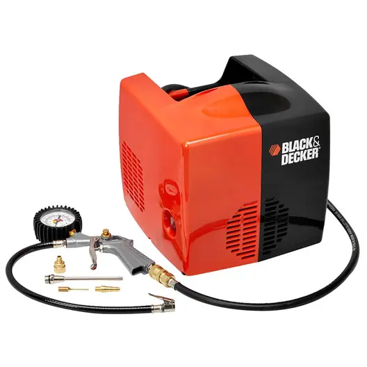 Електрически безмаслен копресор Black & Decker с директно нагнетяване  1.5 к.с., 180 л/мин, 8 bar, Cubo